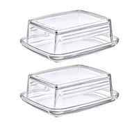 Westmark 208522E3 Lot de 2 beurriers en verre Transparent 14,3 cm
