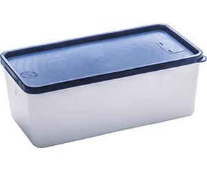 Westmark 25432270 Boîtes de congélation Trio 3 pièces 1,0l en PE, Blanc/Bleu, 21,2 x 11,2 x 6,4 cm