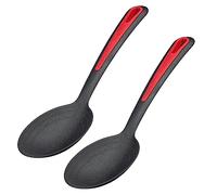 Westmark 296422E3 Lot de 2 cuillères à salade et de service, grande cuillère creuse, échelle intérieure : 20, 40 + 60 ml, plastique, gallant, noir/rouge