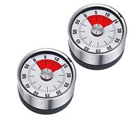 Westmark 2X Minuteur de Cuisine, Mécanique, Magnétique, 1-60 Minutes, Acier Inoxydable/Plastique, Anthracite/argenté, 109022E3