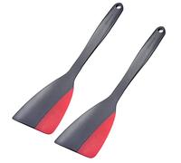 Westmark 2X Spatule à Poêle/Grattoir avec Bord en Silicone, Longueur : 31 cm, Plastique/Silicone, Flexi, Noir/Rouge, 157022E3