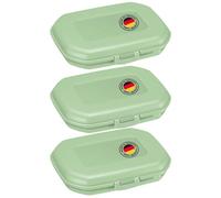 Westmark 3 Boîtes à Snack, avec Fermeture à Clic, Hauteur : env, 3,7 cm, Plastique, Mini, Vert, 235122Em