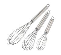 Westmark 3 Fouets, Longueurs : 17/23/28 cm, Acier inoxydable, Argenté, 125222E6