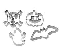 Westmark 31942260 Set Emporte-pièces Halloween, Acier Inoxydable, Argent, 22,5 x 13 x 2.6 cm, 4 unités