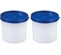 Westmark 4 Boîtes à Herbes/Epices, Couvercle Incl., Volume : env. 200 ml, Empilable, Plastique, Trio, Couleur: Transparent/Bleu, 25842270 (Lot de 2)