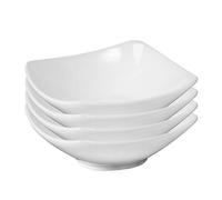 Westmark 4 Petits Bols en Céramique, Carrés, Petit, Dimensions: 7,4 x 7,4 x 2,5 cm, Céramique, Tapas + Friends, Blanc, 6975224B