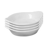Westmark 4 Petits Bols en Céramique, Forme de Goutte, Petit, Dimensions: 8,5 x 7 x 2 cm, Céramique, Tapas + Friends, Blanc, 6975224D