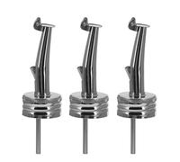 Westmark 452022E3 Lot de 3 becs verseurs pour spiritueux/huile pour bouteilles avec filetage à vis, Ø 28 mm, avec rabats, avec tubes d'air, métal/acier inoxydable, inox gastro, argent, 452022E3