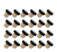 Westmark, 482020E3 Lot de 24 bouchons en liège naturel et plastique pour bouteilles de 0,7 à 1 l Marron clair/noir