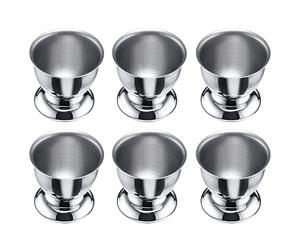 Westmark 6 Coquetiers à Pied, Empilable, ø 5 cm, Acier Inoxydable, Argent, 207422E3