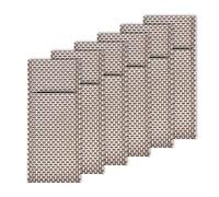 Westmark 6 Serviettes/Portes Couverts, 24 x 9 cm, Synthétique, Edition Saleen : Elegance, Gris/Argenté, 01210344250