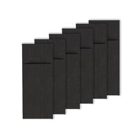 Westmark 6 Serviettes/Portes Couverts, 24 x 9 cm, Synthétique, Edition Saleen : Home, Gris/Argenté, 01210286250