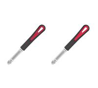 Westmark 6046RT60 Eplucheur de tomates et de kiwis Retro-Tomfix en PP/TPE/Aluminium, Noir/Argent, 18,5 x 2,2 x 1,8 cm & Eplucheur de Tomates et de Kiwis avec Lame dentelée, Noir/Rouge