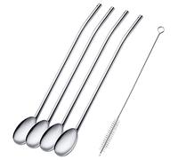 Westmark 62712260 Cuillère à paille + 1 brosse de nettoyage Acier inoxydable 18/8 Argenté