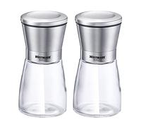 Westmark 63352260 Moulin à épices avec broyeur en céramique, verre/céramique/acier inoxydable Transparent/argenté/noir
