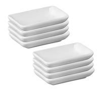 Westmark 8 Petits Bols en Céramique, Rectangulaire, Petit, Dimensions: 7,8 x 5 x 1,5 cm, Céramique, Tapas + Friends, Blanc, 697522E1