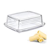 Westmark Beurrier, Décoratif, Longueur : 14,3 cm, Verre, Transparent, 20852260