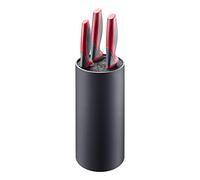 Westmark Bloc Porte-Couteaux Rond, Poils en Plastique, Longueur de la Lame : 11cm, Hauteur : 22,2cm, Longueur de Lame max. 20,3cm (8"), Plastique, Noir, 14502260