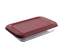 Westmark 235622E1 Bol à charcuterie en verre borosilicate à fermeture hermétique Transparent/rouge 1600 ml