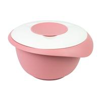 Westmark Bol de Mélange avec Couvercle Deux Parties, 2,5 L, Avec Verseur, Plastique, Blanc/rose, 3153227P