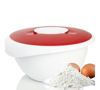 Westmark Bol de Mélange avec Couvercle Deux Parties, 2,5 L, Avec Verseur, Plastique, Blanc/Rouge, 3153227R
