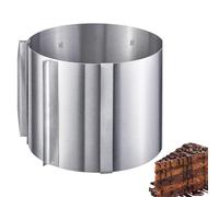 Westmark Cercle/Moule à Gâteau, Extra haut : 15 cm, Ø 16 - 30 cm, avec Graduation, Acier inoxydable, Surprise, Argenté, 313022E1