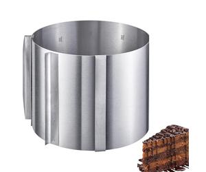 Westmark Cercle/Moule à Gâteau, Extra haut : 15 cm, Ø 16 - 30 cm, avec Graduation, Acier inoxydable, Surprise, Argenté, 313022E1
