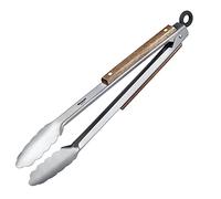 Westmark Classic Wood Midi 16282270 Pince à barbecue + pince de service, avec lames en acier inoxydable et éléments en bois sur les poignées, longueur : 31 cm, acier inoxydable/bois, Classic Wood Midi