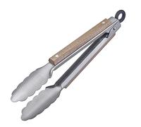 Westmark Classic Wood Mini 16272270 Pince à barbecue + pince de service, avec lames en acier inoxydable et éléments en bois sur les poignées, longueur : 27 cm, acier inoxydable/bois