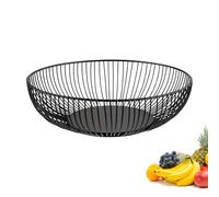 Westmark Corbeille en fil Lumos Large - Corbeille à fruits et corbeille à pain élégante - Corbeille décorative en métal pour fruits, légumes, pain et petits pains - Noir, 28 cm