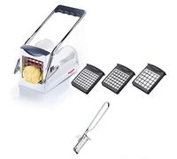 Westmark Coupe-Frites avec Éplucheur de Pommes de terre, 2 pcs. Set, Poinçon, Fingerfood-légumes-fruits avec 3 Inserts de Coupe Easy Stix et Éplucheur Famos, 118022E7
