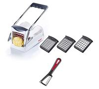 Westmark Coupe-frites et Légumes + éplucheur de pommes de terre, finger food-légumes-fruit-ticker avec 3 inserts de coupe Easy Stix et Eplucheur économique Gallant, 118022E6