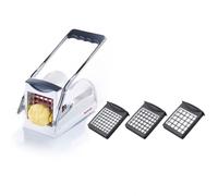 Westmark Coupe-frites Easy Stix – 3 grilles 9/10/12 mm – ABS et inox – Antidérapant noir