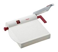 Westmark Coupe-fromage avec Lame tranchante, épaisseur de Coupe variable, Retro-Design, Acier Inoxydable/aluminium/plastique, Fromarex, Blanc/rouge/argenté, 7000RT60