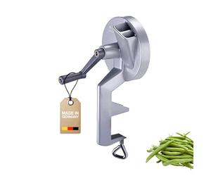 Westmark Coupe-haricots avec 2 Ouvertures de Coupe et Pince à Vis pour montage sur table, Couteaux en Acier inoxydable/boîtier en Aluminium, Argenté, 11822260