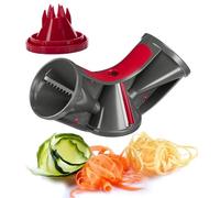 Westmark Coupe-Légumes en Spirale, 3 Lames et Réservoirs, Acier Inoxydable/Plastique, Triolo, Anthracite/Rouge, 11652260