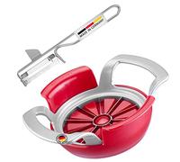 Westmark Coupe-Pommes et Poires + Éplucheur, set de 2 pièces, Inox/acier/aluminium/plastique, Argenté/Rouge, 511122E6