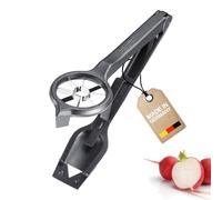 Westmark Coupe-radis Decoretto Black Edition - Décorer radis et citrons - Décorer buffets et salades - Anthracite
