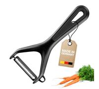 Westmark Couteau à julienne Gentle — éplucheur de légumes, lame inox dentelée, emporte-pièce, noir