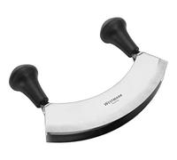 Westmark Couteau Hachoir / Couteau à herbes, avec 2 lames, longueur : 17 cm, acier inoxydable/plastique, argenté/noir, 1294220