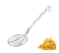 Westmark Cuillère à Frire Pro - Écumoire en Acier Inoxydable - Louche pour Frites & Co - Friture, Blanchiment et Cuillère Parfaits - Argent, Ø 12,8 cm