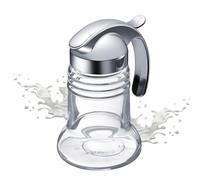 Westmark Distributeur à Crème/Pot à Miel, Capacité : 150 ml, Verre/ABS, Chromé, Paris-Chrome, Argenté/transparent, 634022E1