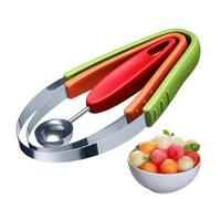Westmark Ensemble de 3 Pièces pour Couper les Fruits - Pratique avec Coupe-Boucles et Cuillère à Évider pour Avocat, Melon, Kiwi Ou autres Fruits et Légumes - Acier Inoxydable