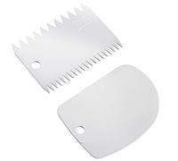 Westmark Ensemble Raclette à pâte et Peigne de Glaçage, 2 pièces, plastique, blanc, 30852270