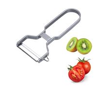 Westmark Éplucheur Économe avec lame Doublement dentelée - Idéal pour Peler les Tomates, Kiwis, Mangues, Poivrons et Plus encore, Adapté aux Utilisateurs Droitiers et Gauchers - Acier Inoxydable