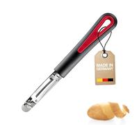 Westmark Éplucheur Pomfix Gallant – Économe pour pommes et pommes de terre, lame inox, noir/rouge