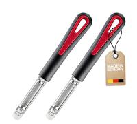 Westmark Éplucheurs tomates/Kiwis Tomfix Gallant - Lot de 2, Lame dentelée | Aussi pour poivrons et pêches, pour droitiers et gauchers, lame en inox interchangeable, avec protège-lame, 294622E3