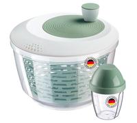 Westmark Essoreuse à salade Spinderella - 4,4 l + shaker Mix-Ei 0,25 l | Essoreuse à bec verseur + shaker à vinaigrette avec disque mélangeur, sans BPA, passe au lave-vaisselle, 243022E8