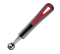 Westmark Evideur de Tomate/Cuillère Creuse Extracteur de Souche de Tomate, Avec Bord dentelé, ø 2,1 cm, longueur : 16,6 cm, Acier inoxydable/plastique, Gallant, Noir/rouge, 29202270