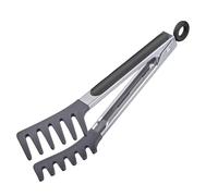 Westmark Fork Silicone Mini 16212270 Pince à buffet, avec singes fourchettes, en silicone et poignées caoutchoutées, longueur : 25,5 cm, en acier inoxydable/plastique/silicone Argenté/noir